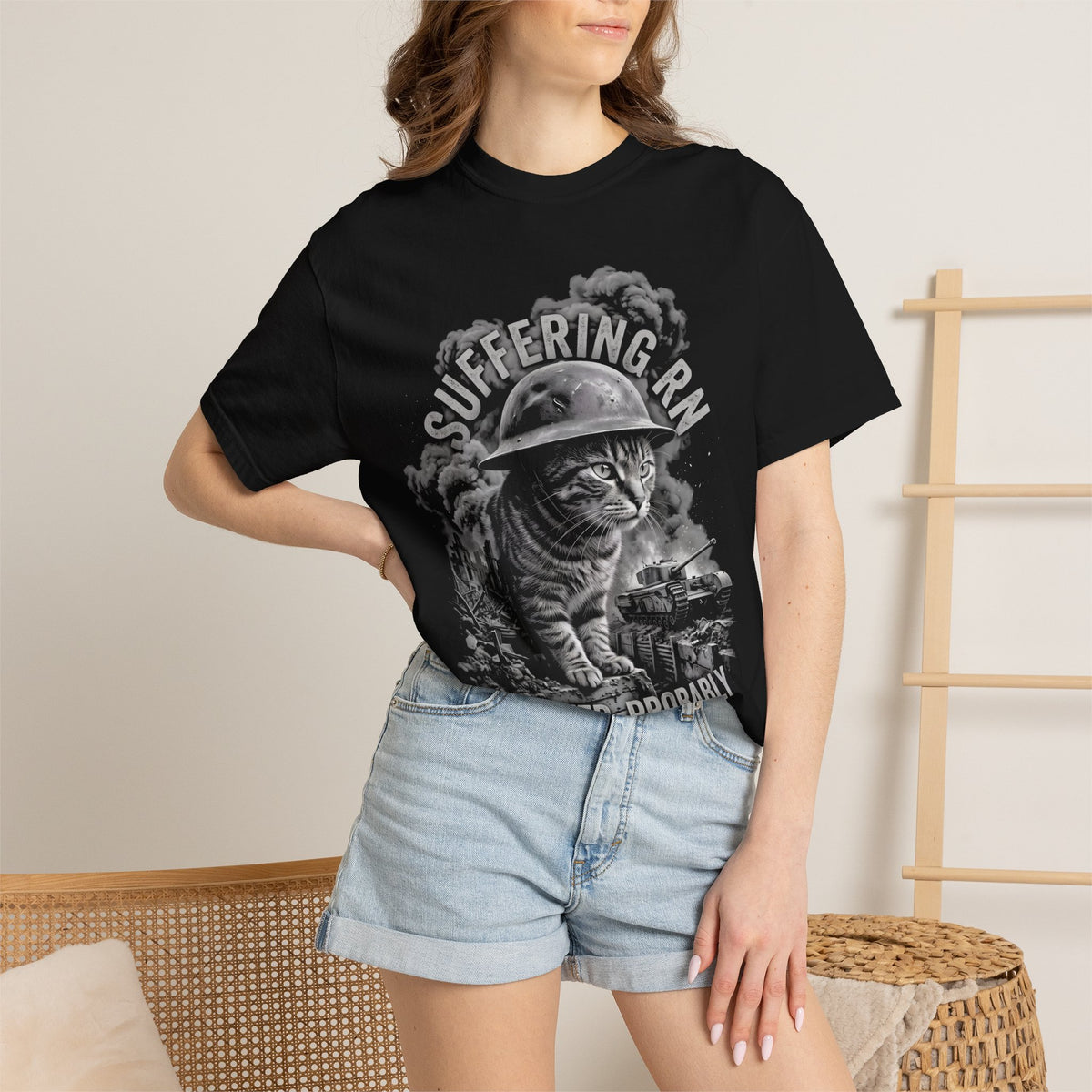 Suffering RN Deserved Probably Classic Tee | War Cat Art