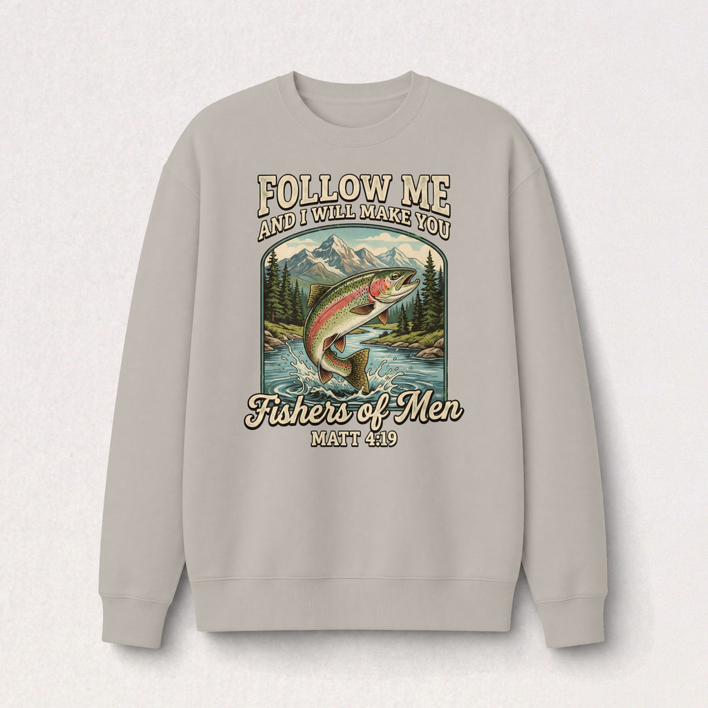 Follow Me Fishers Of Men T-Shirt | Christian Matthew 4:19 Bible Verse Tee
