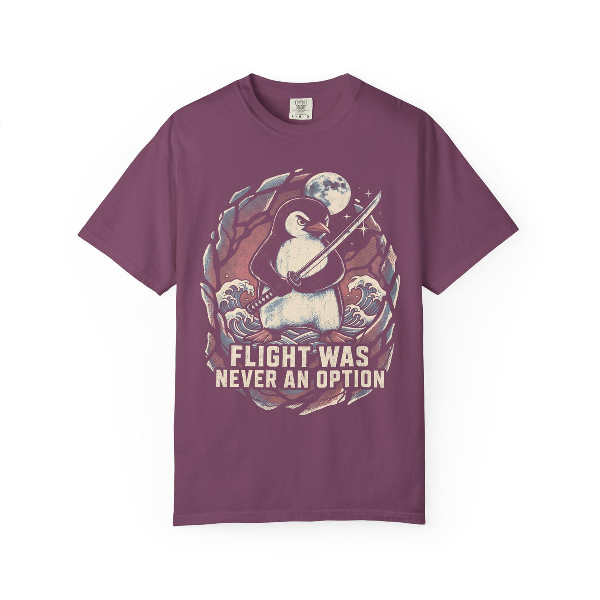Flight Was Never An Option Classic Tee | Samurai Penguin Art
