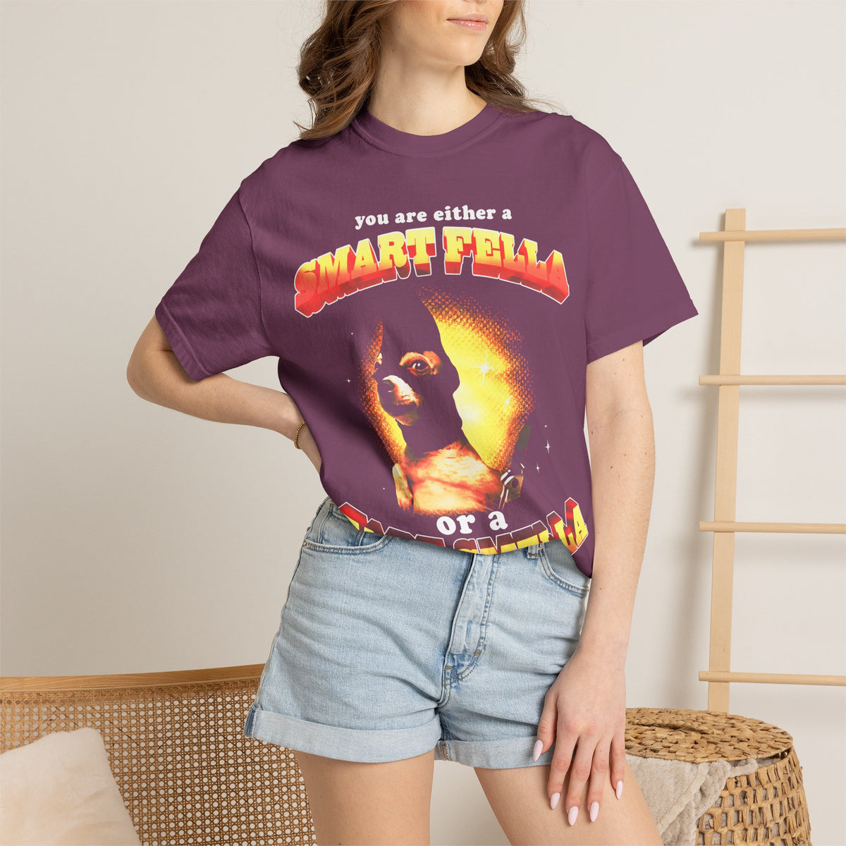 Smart Fella Or Fart Smella Classic Tee | Funny Meme Gift
