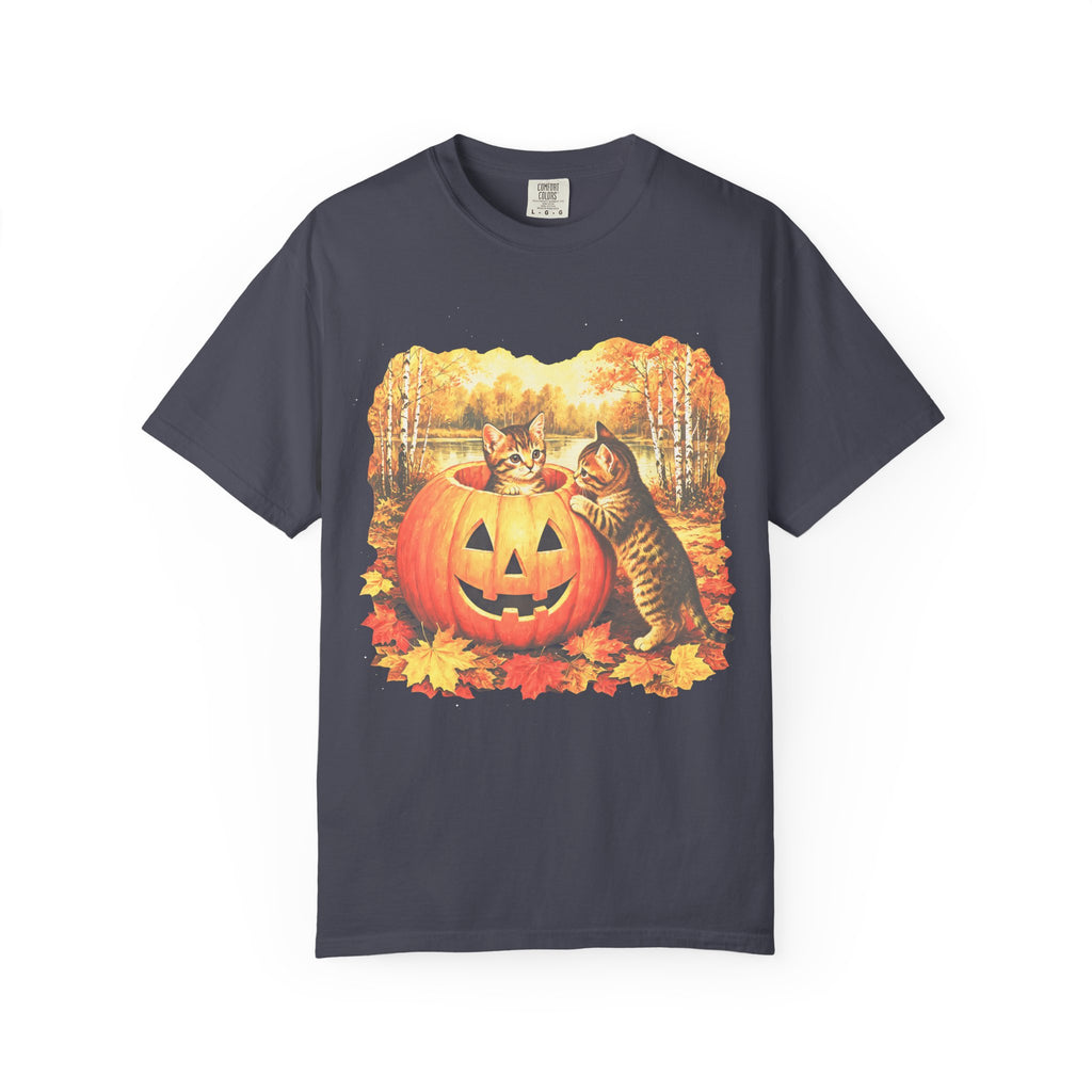 Halloween Kittens Classic Tee | Autumn Pumpkin | Cat Gift