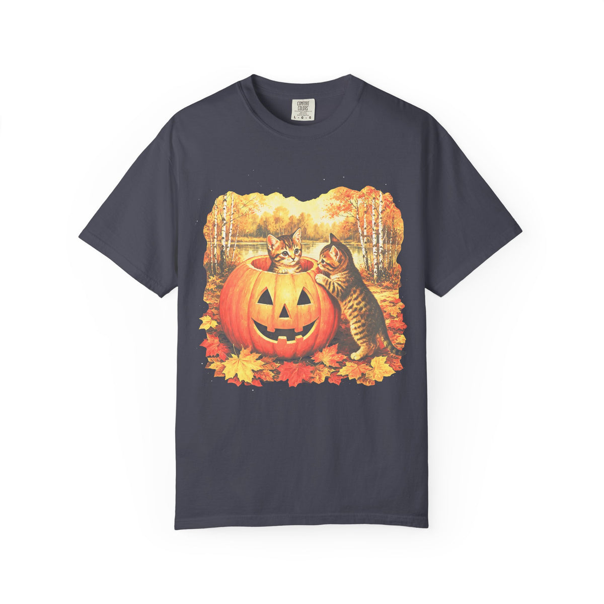 Halloween Kittens Classic Tee | Autumn Pumpkin | Cat Gift