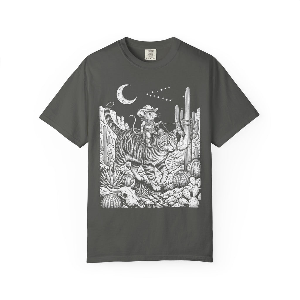 Cowboy Mouse Rodeo Classic Tee | Western Desert | Tabby Cat