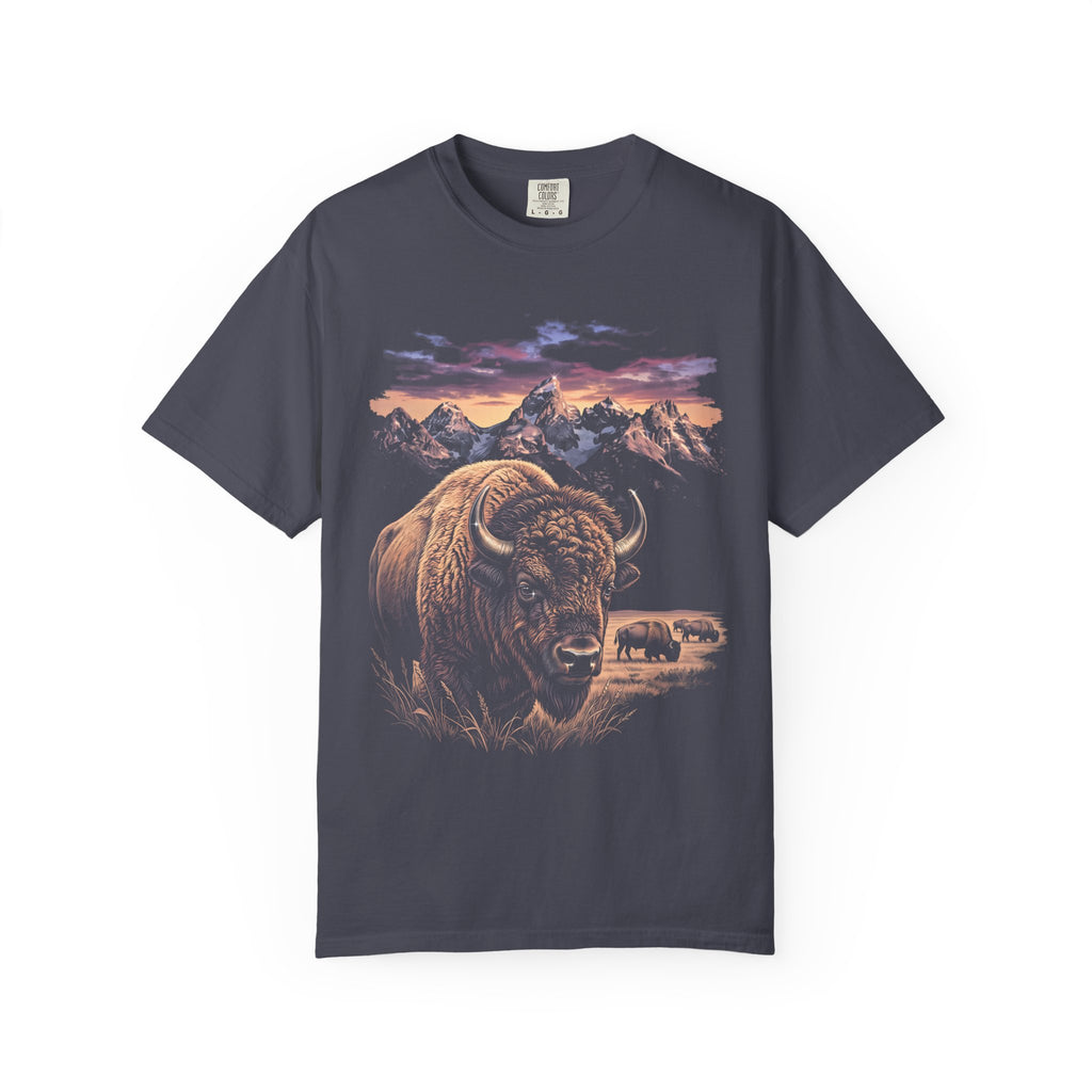 American Bison Classic Tee | Wildlife Nature | Western Sunset