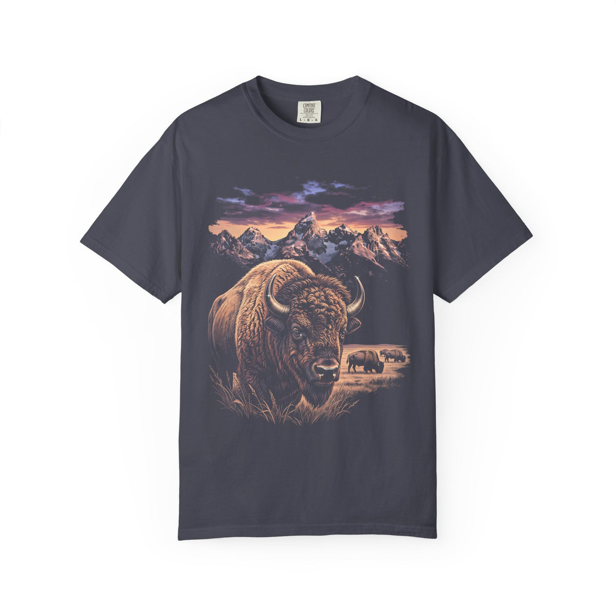 American Bison Classic Tee | Wildlife Nature | Western Sunset