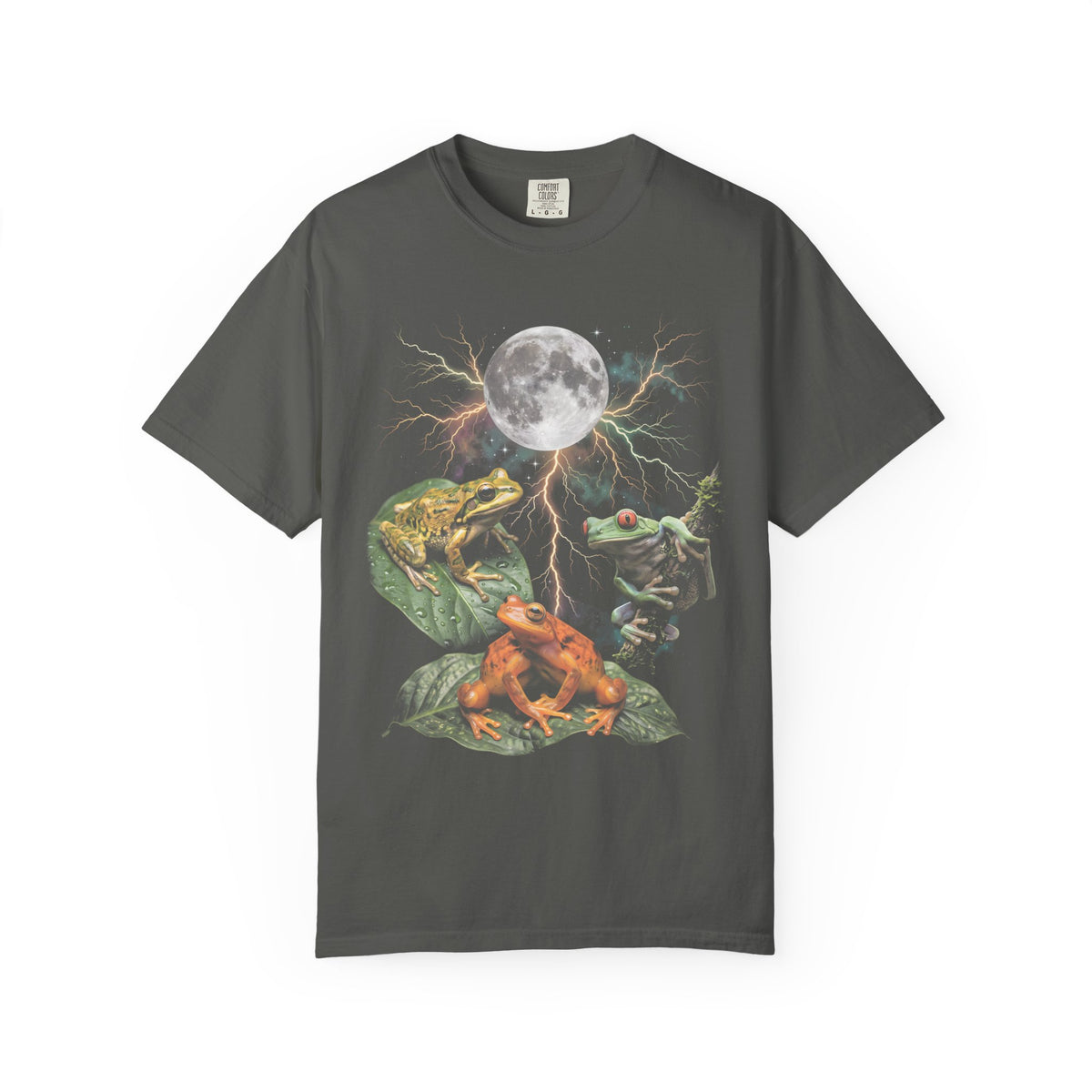 Trippy Space Frog Classic Tee | Cosmic Full Moon | Psychedelic