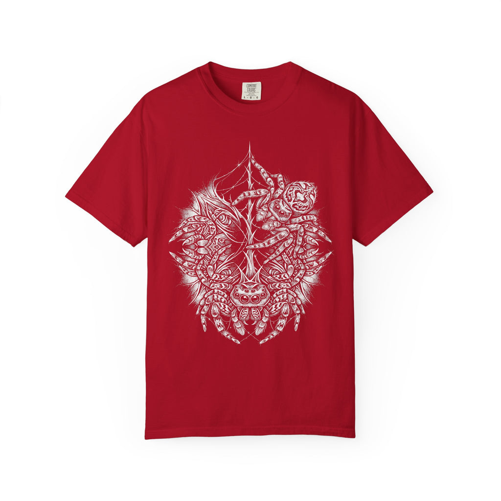 Gothic Spider Web Classic Tee | Stipple Art | Black White