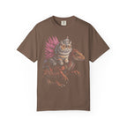 Cat Riding Raptor Classic Tee | Fantasy Dinosaur | Vintage Magic