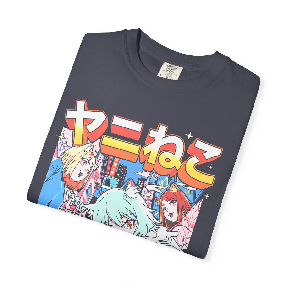 Neko Alley Squad Classic Tee | Anime Cat Girl | Retro Graphic