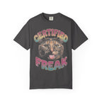 Certified Freak Cat Classic Tee | Funny Blep Mlem | Retro Art