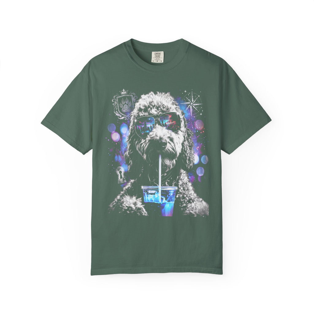 Cool Poodle Dog Classic Tee | Neon Pop Art | Sunglasses Vibe