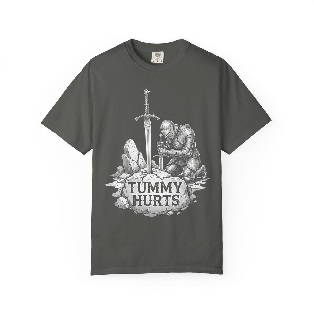Tummy Hurts Classic Tee | Dark Fantasy | Kneeling Knight