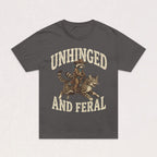 Unhinged and Feral Oversized T-Shirt | Vintage Raccoon Riding Tiger Graphic Tee