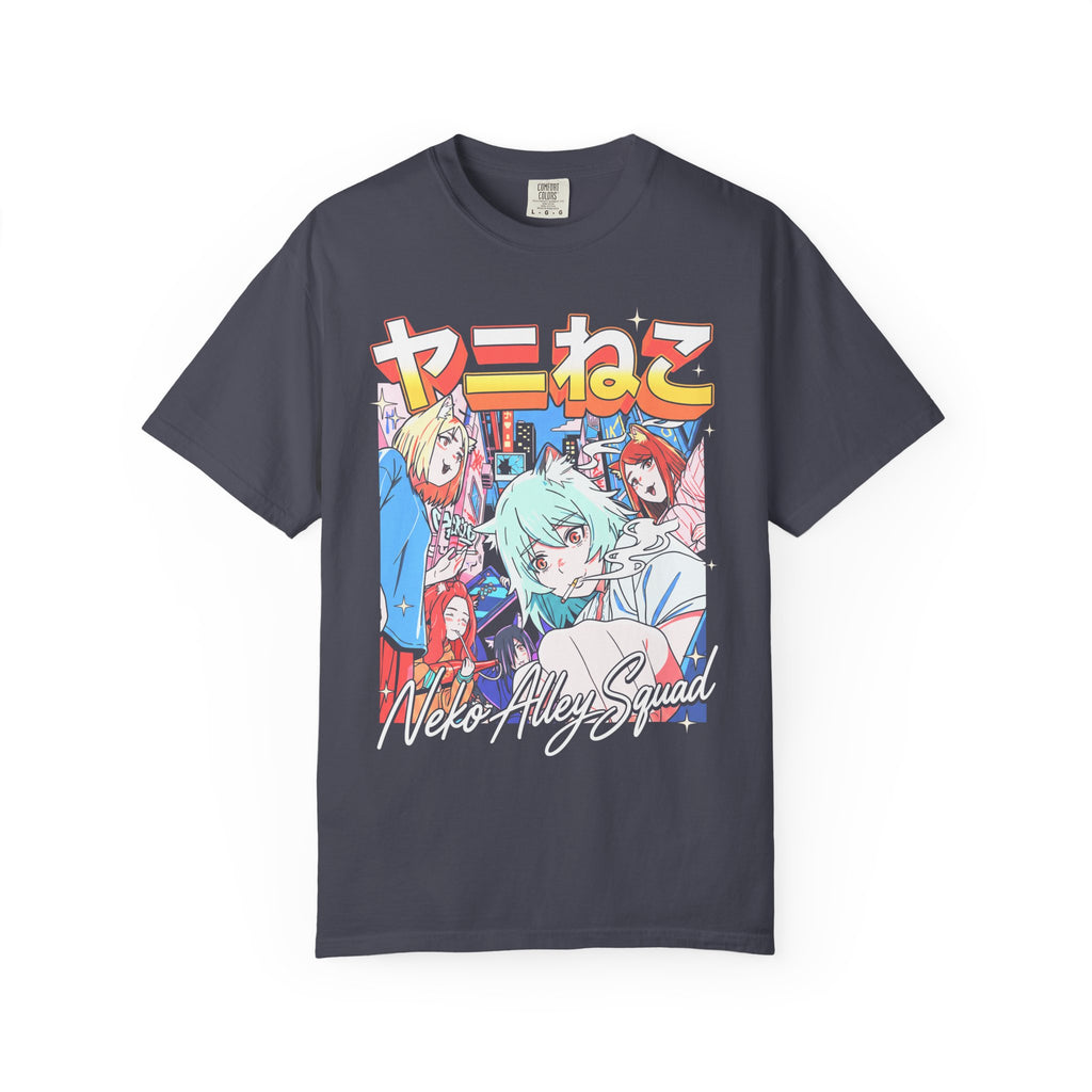 Neko Alley Squad Classic Tee | Anime Cat Girl | Retro Graphic
