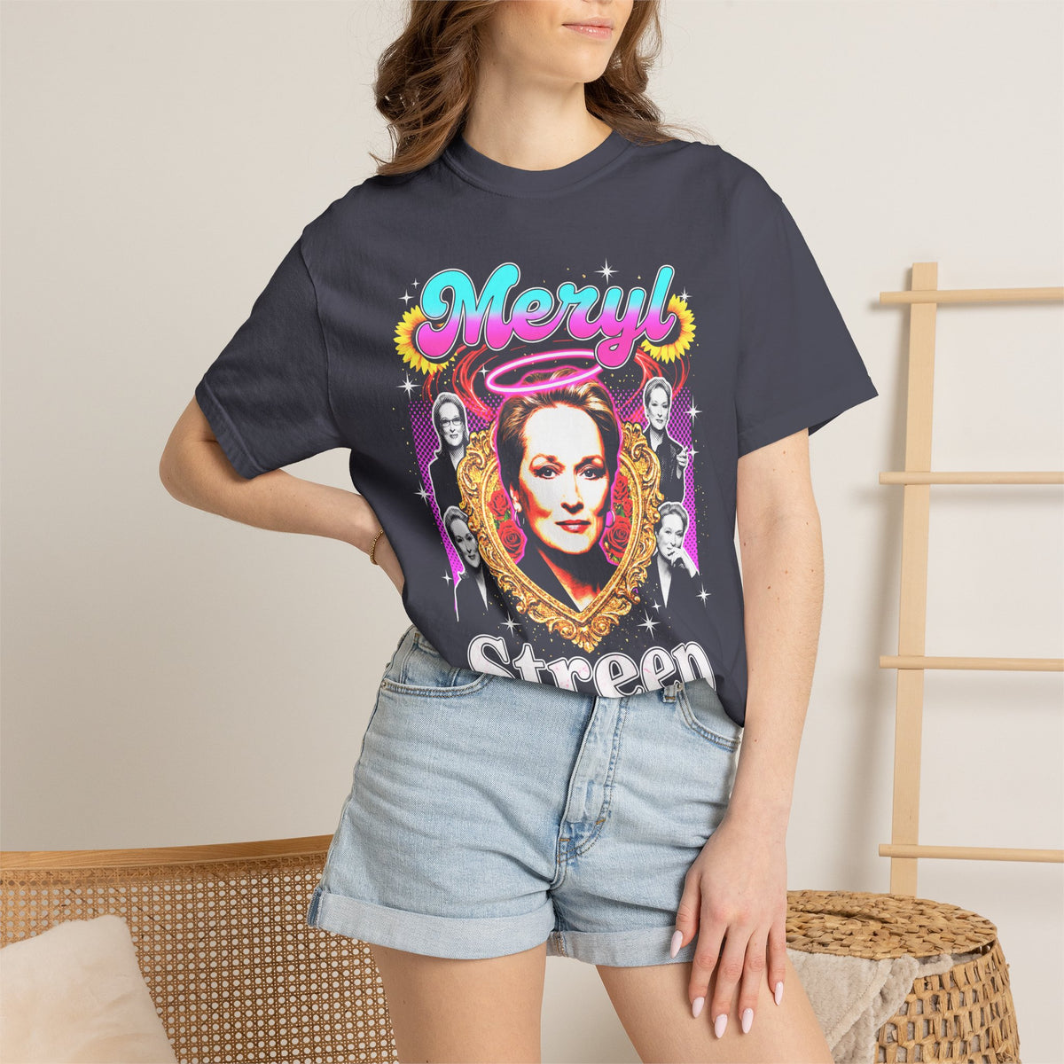 Meryl Streep Classic Tee | 90s Vintage | Actress Gift