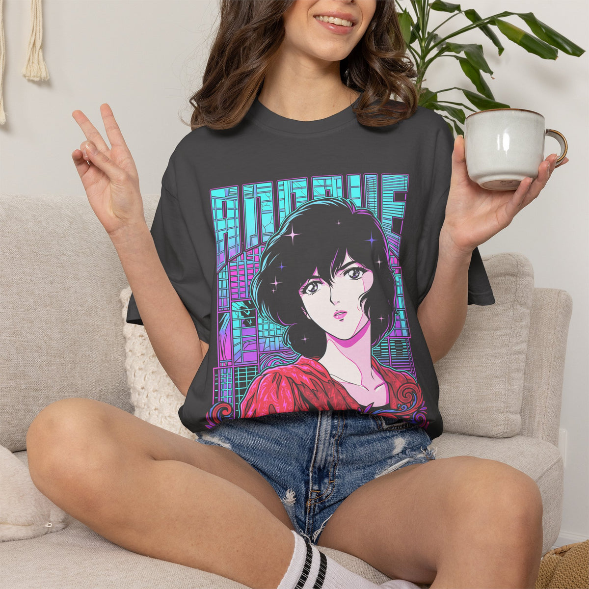 80s City Pop Girl Classic Tee | Anime Retro | Vintage Graphic