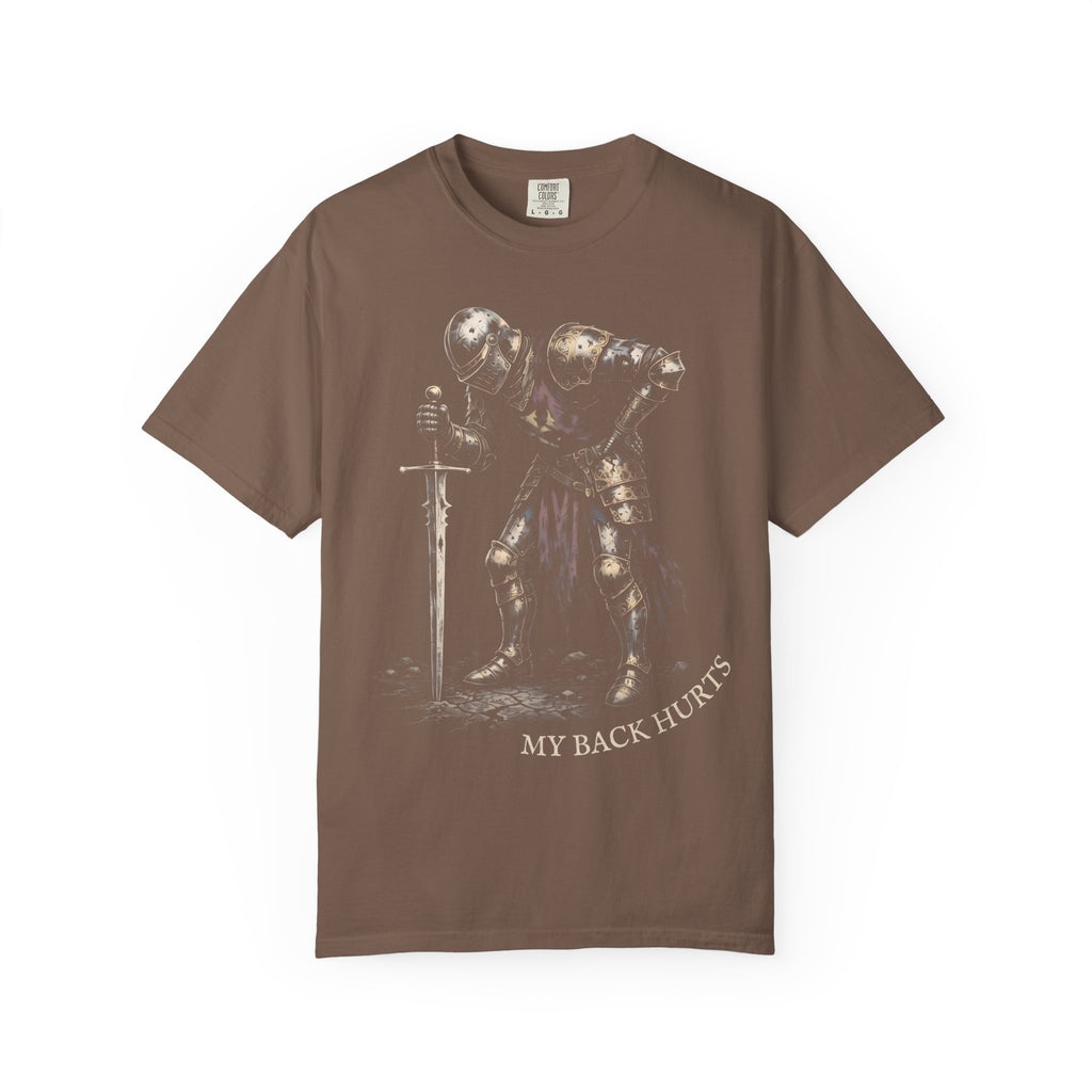 My Back Hurts Knight Classic Tee | Medieval Armor | Sarcastic Pain