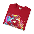 Neon DJ Raccoon Classic Tee | Synthwave Retro | Music Gift