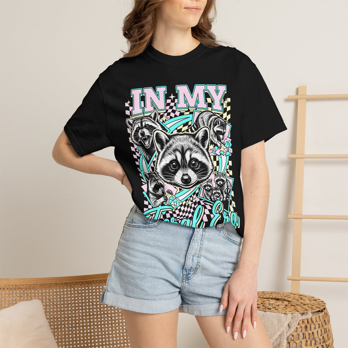 In My Feral Era Raccoon T-Shirt - 90s Vintage Graphic Tee