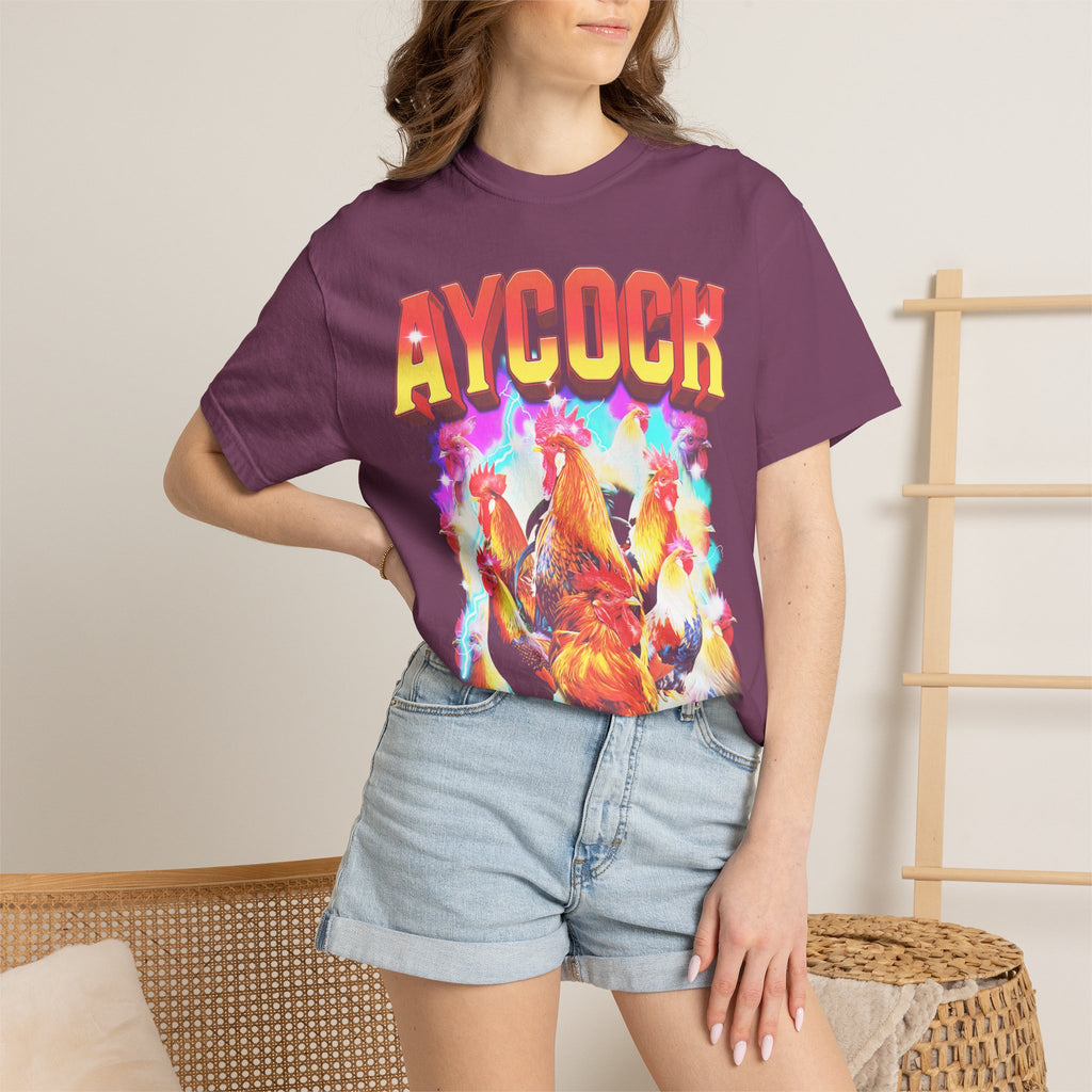 Aycock Vintage Rooster Classic Tee | 90s Chicken | Meme Gift