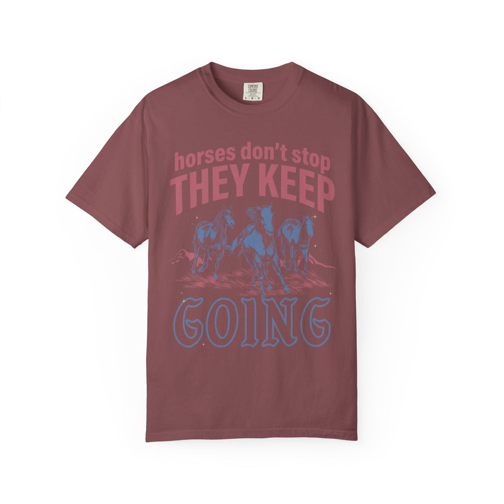 Horses Don't Stop Classic Tee | Galloping Western | Running