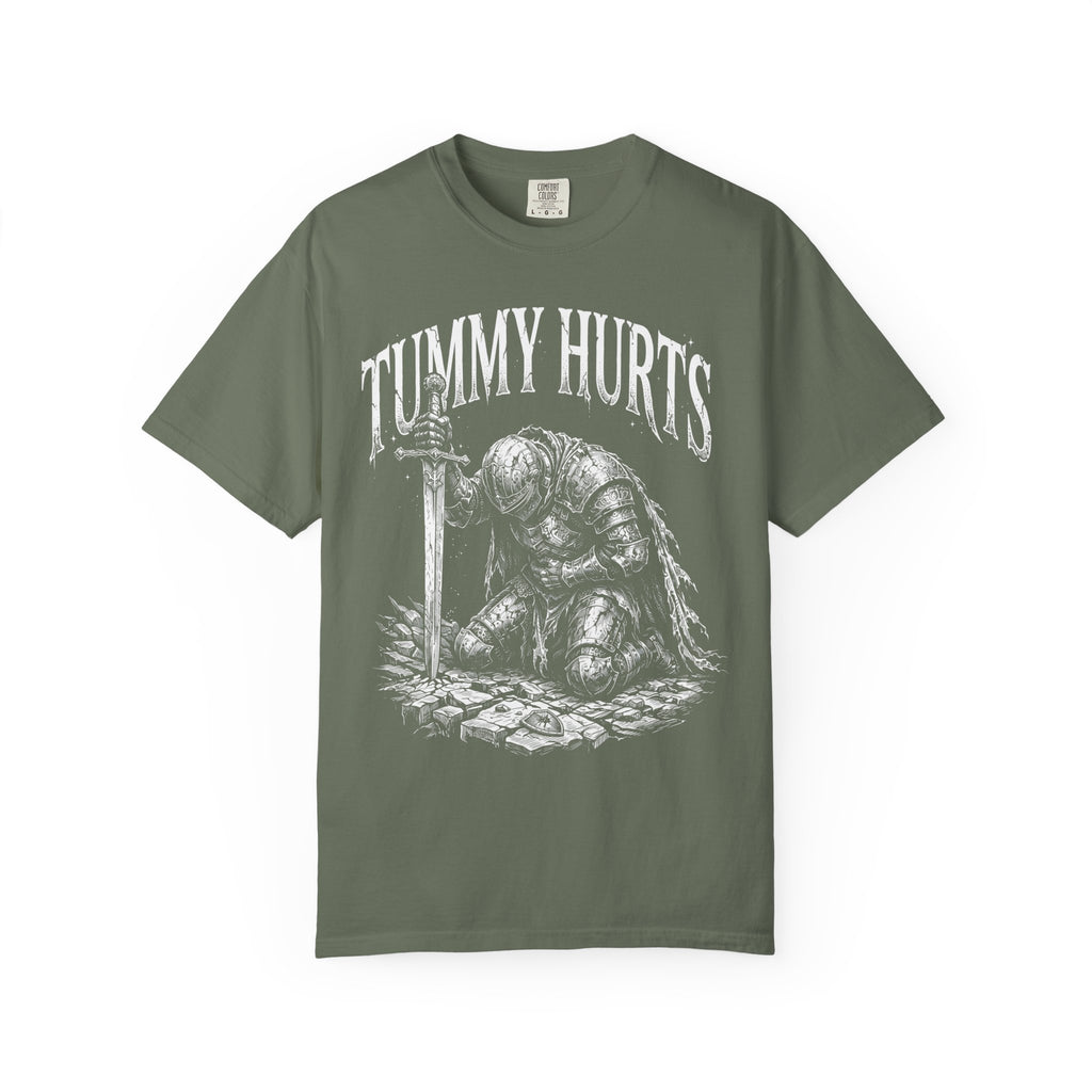 Tummy Hurts Classic Tee | Medieval Armor | Humorous Art