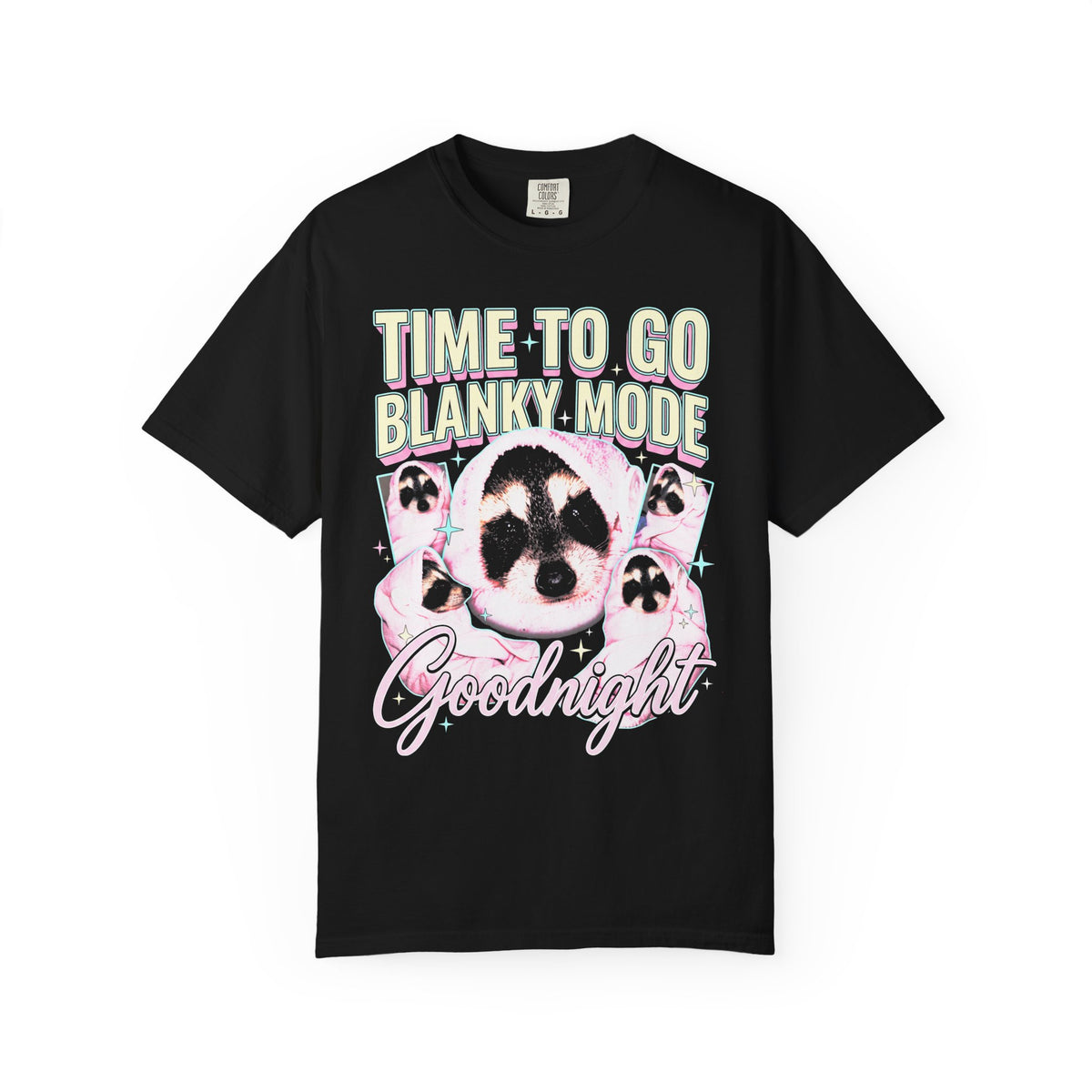 Time To Go Blanky Mode Classic Tee | Goodnight Funny Raccoon