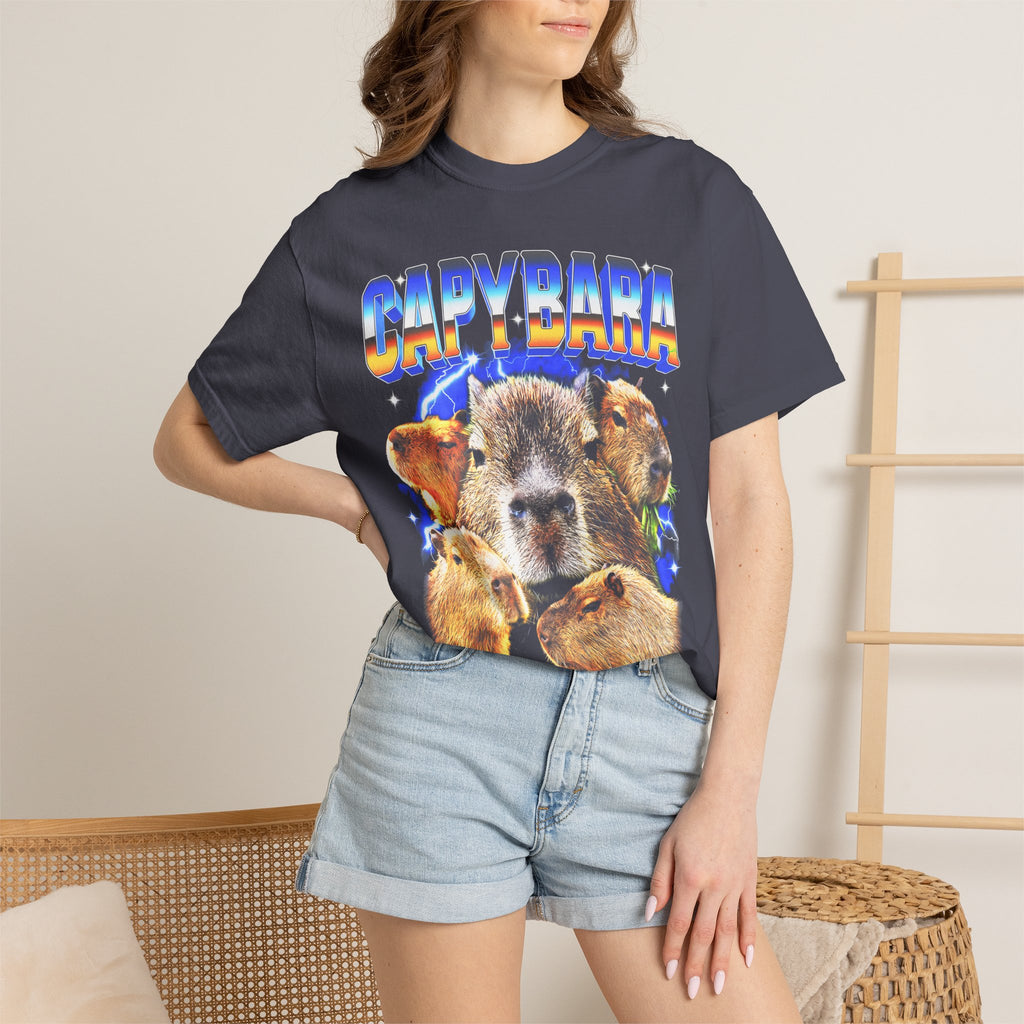 Capybara Lightning Classic Tee | 90s Retro | Animal Gift