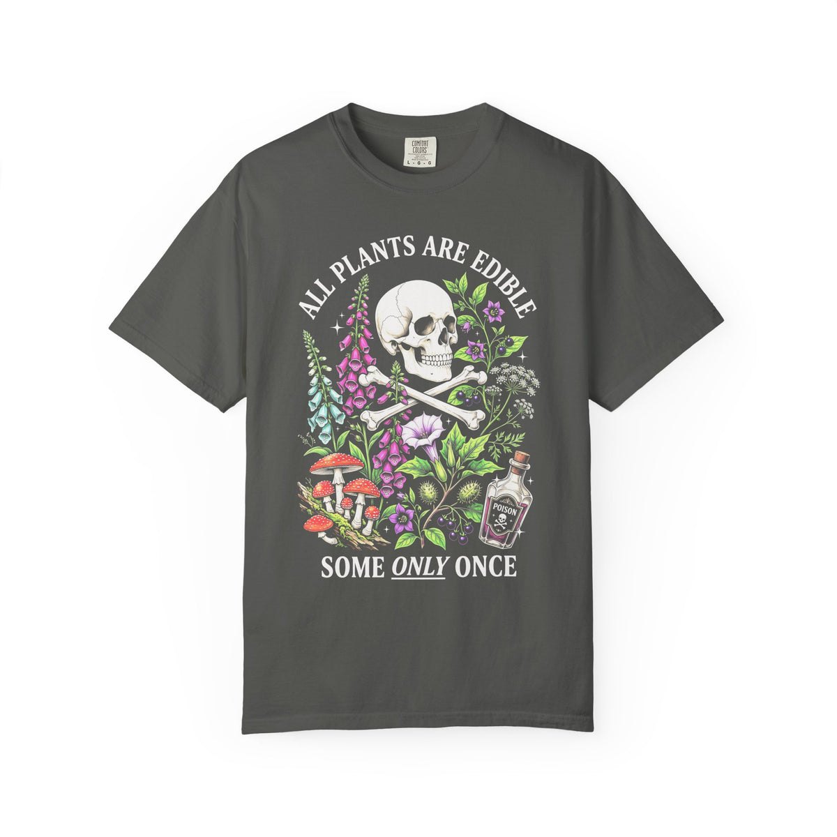 All Plants Are Edible Classic Tee | Vintage Skull | Botany Gift