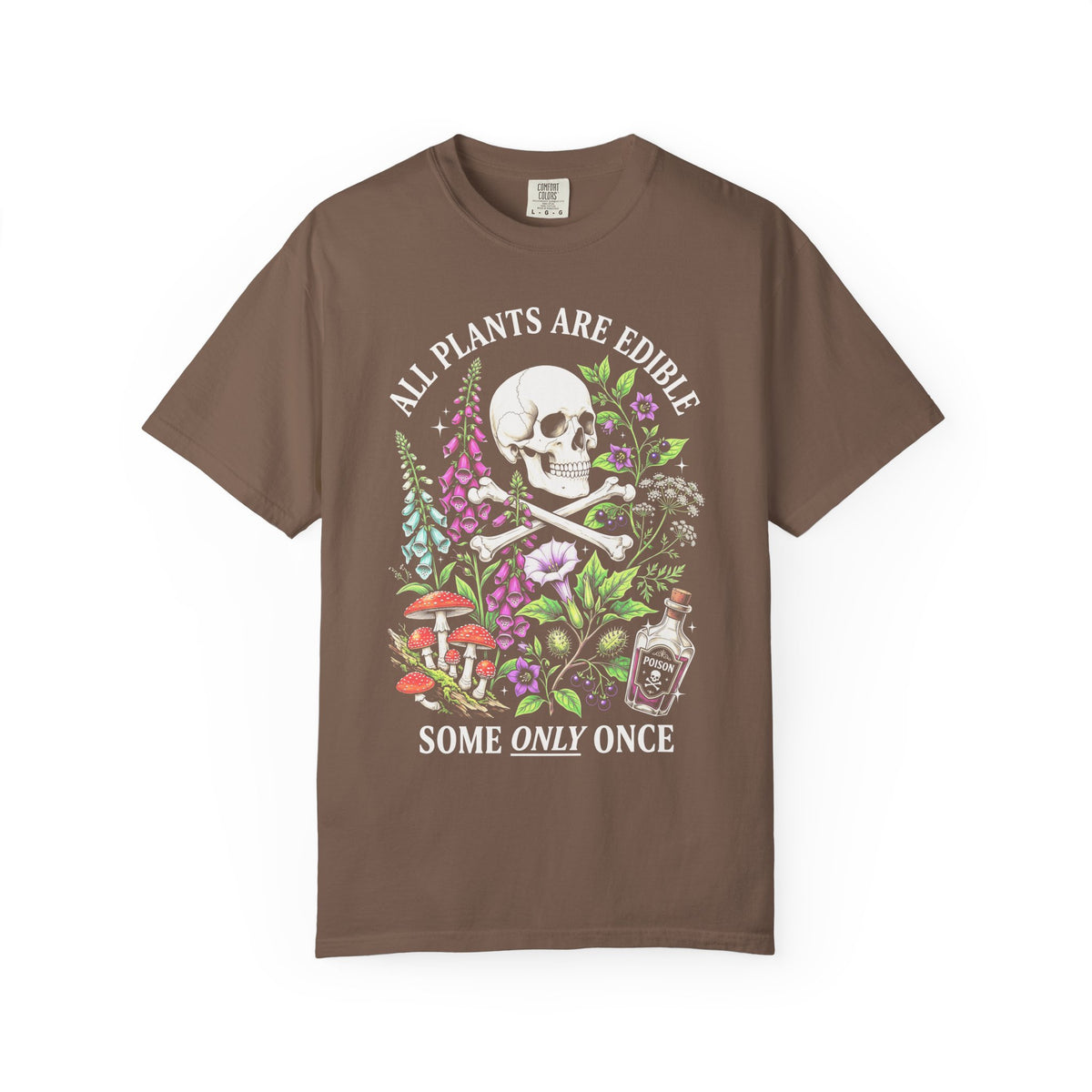 All Plants Are Edible Classic Tee | Vintage Skull | Botany Gift