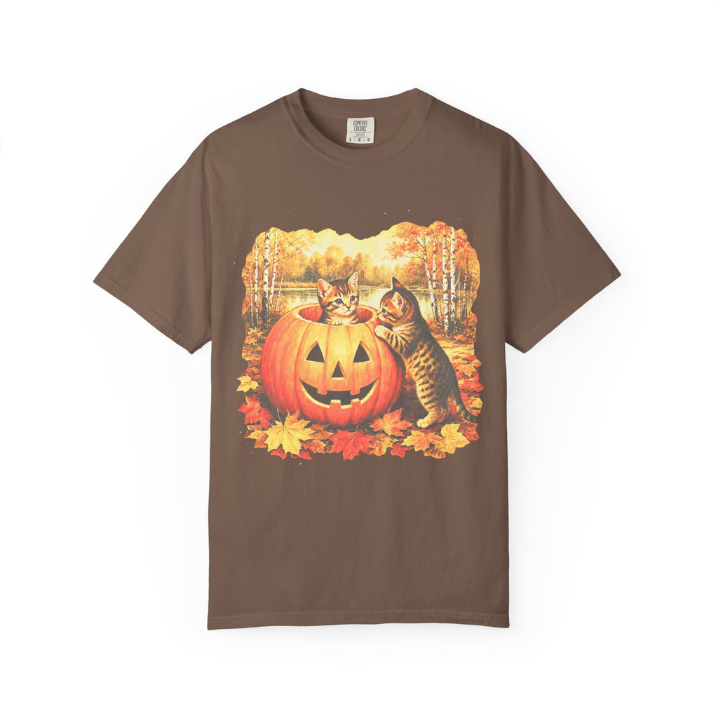 Halloween Kittens Classic Tee | Autumn Pumpkin | Cat Gift