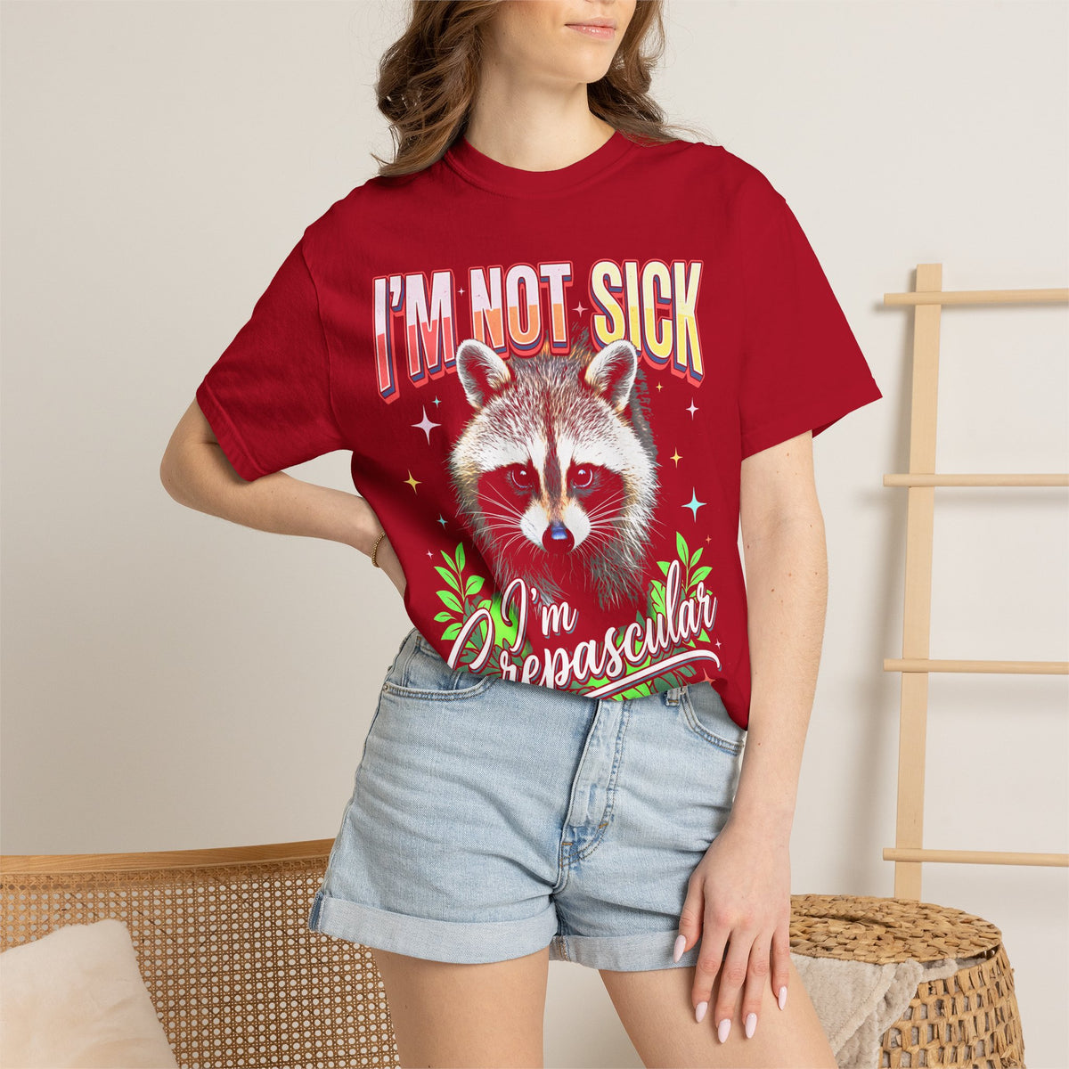 Im Not Sick Crepuscular Raccoon Classic Tee | 90s Retro Graphic