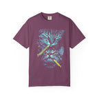 Stacked Cat Portraits Classic Tee | Neon Psychedelic Art