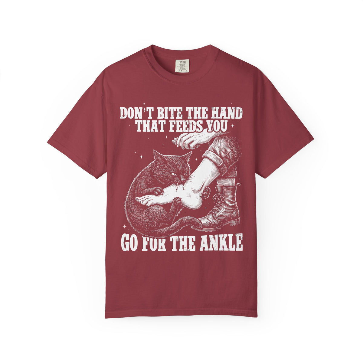 Go For The Ankle Classic Tee | Black Cat Art | Humorous Vintage