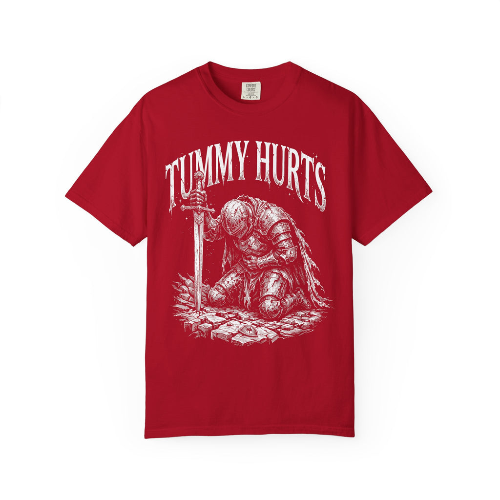 Tummy Hurts Classic Tee | Medieval Armor | Humorous Art