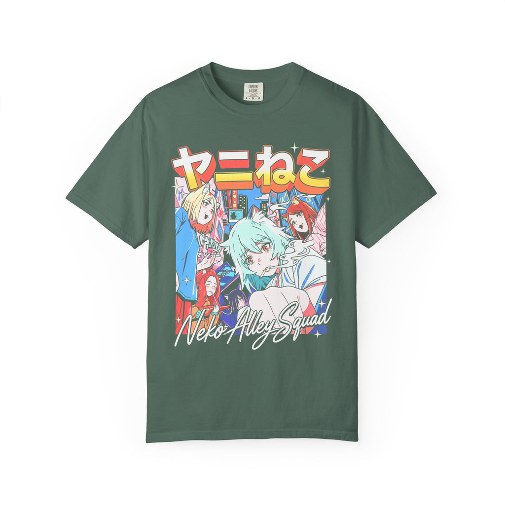 Neko Alley Squad Classic Tee | Anime Cat Girl | Retro Graphic