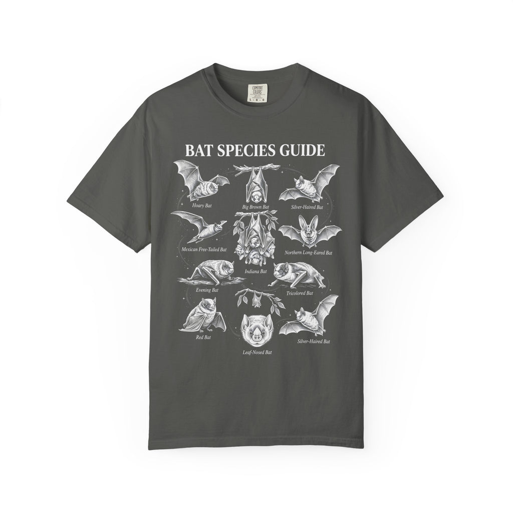 Bat Species Guide Classic Tee | Wildlife Mammals | Animal Chart