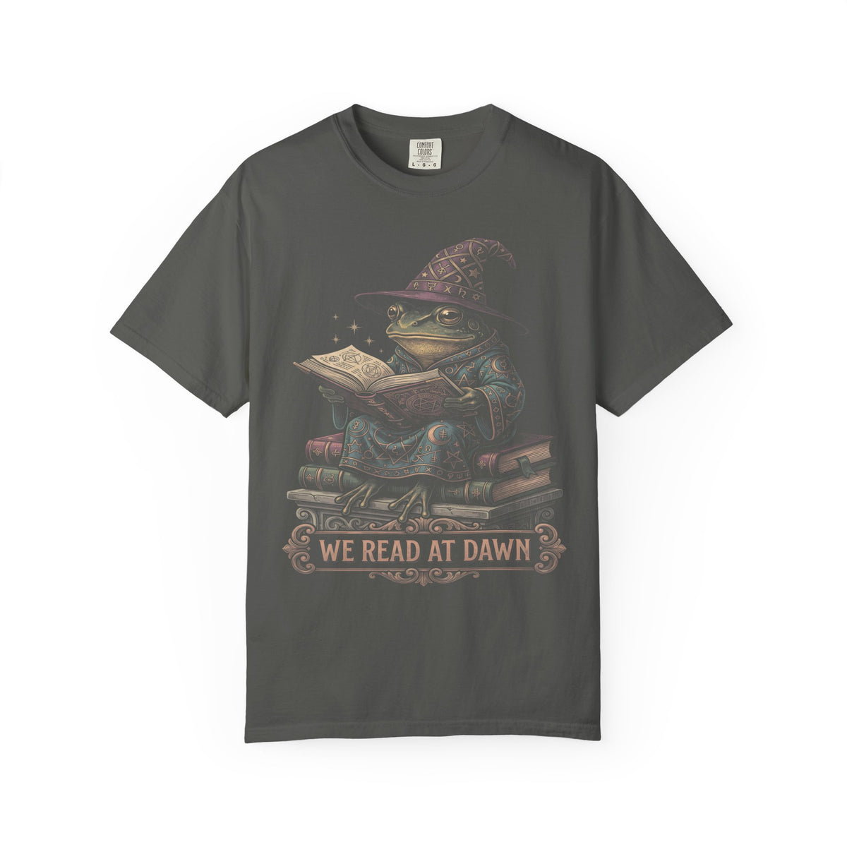 We Read At Dawn Classic Tee | Cottagecore Frog | Book Lover