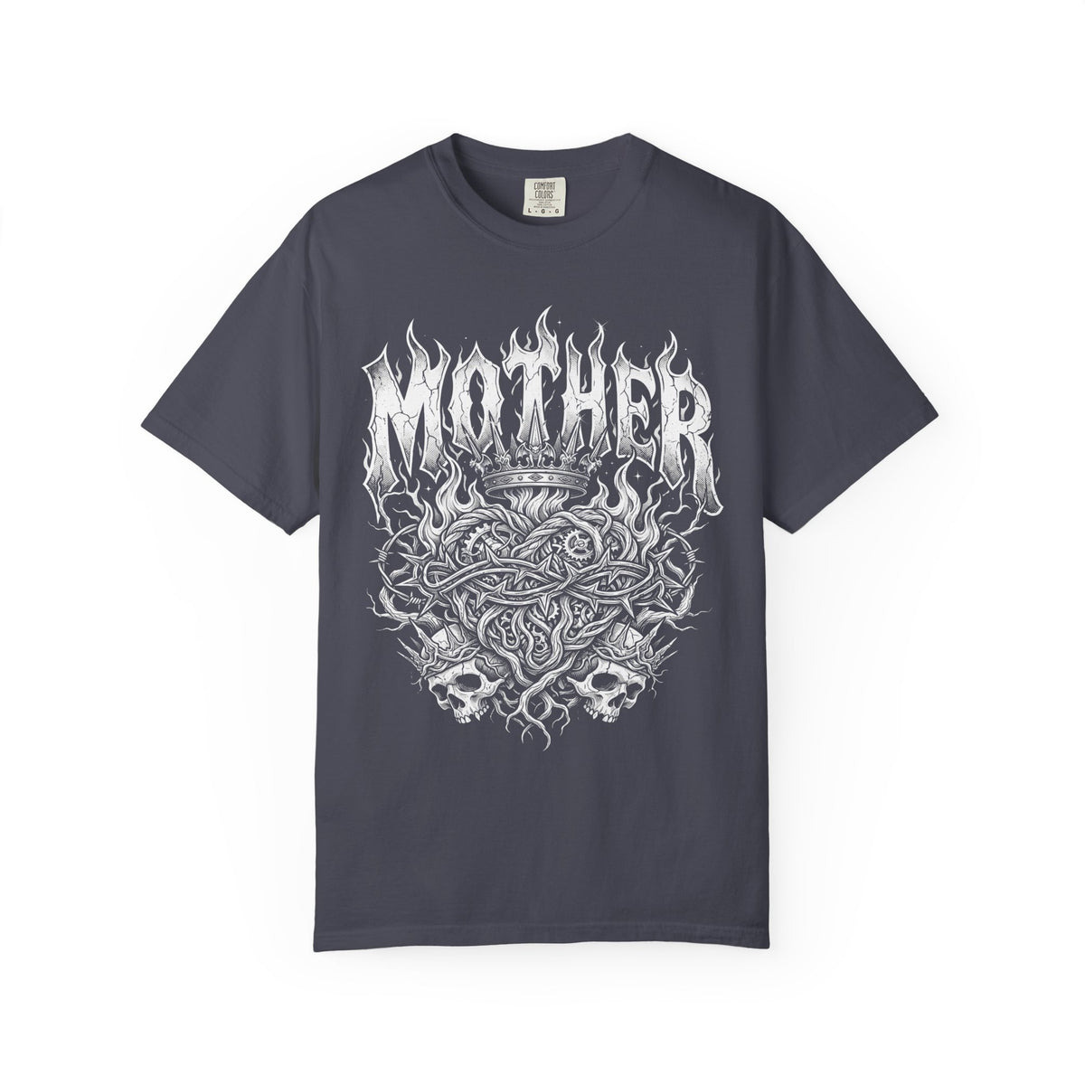 Mother Gothic Metal Classic Tee | Clockwork Heart | Skulls Flames