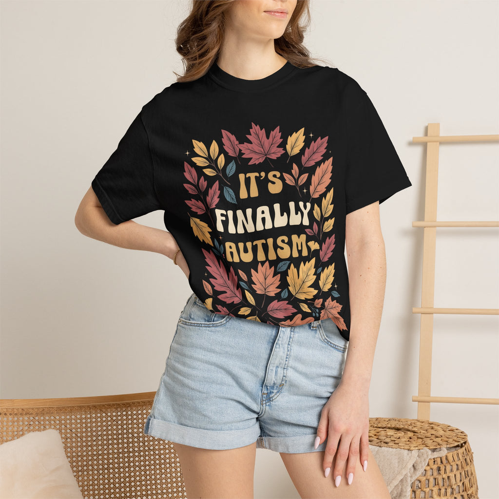 It's Finally Autumn Classic Tee | Fall Leaves | Vintage Floral