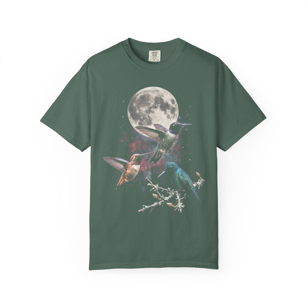 Hummingbird Full Moon Classic Tee | Galaxy Space | Bird Lover