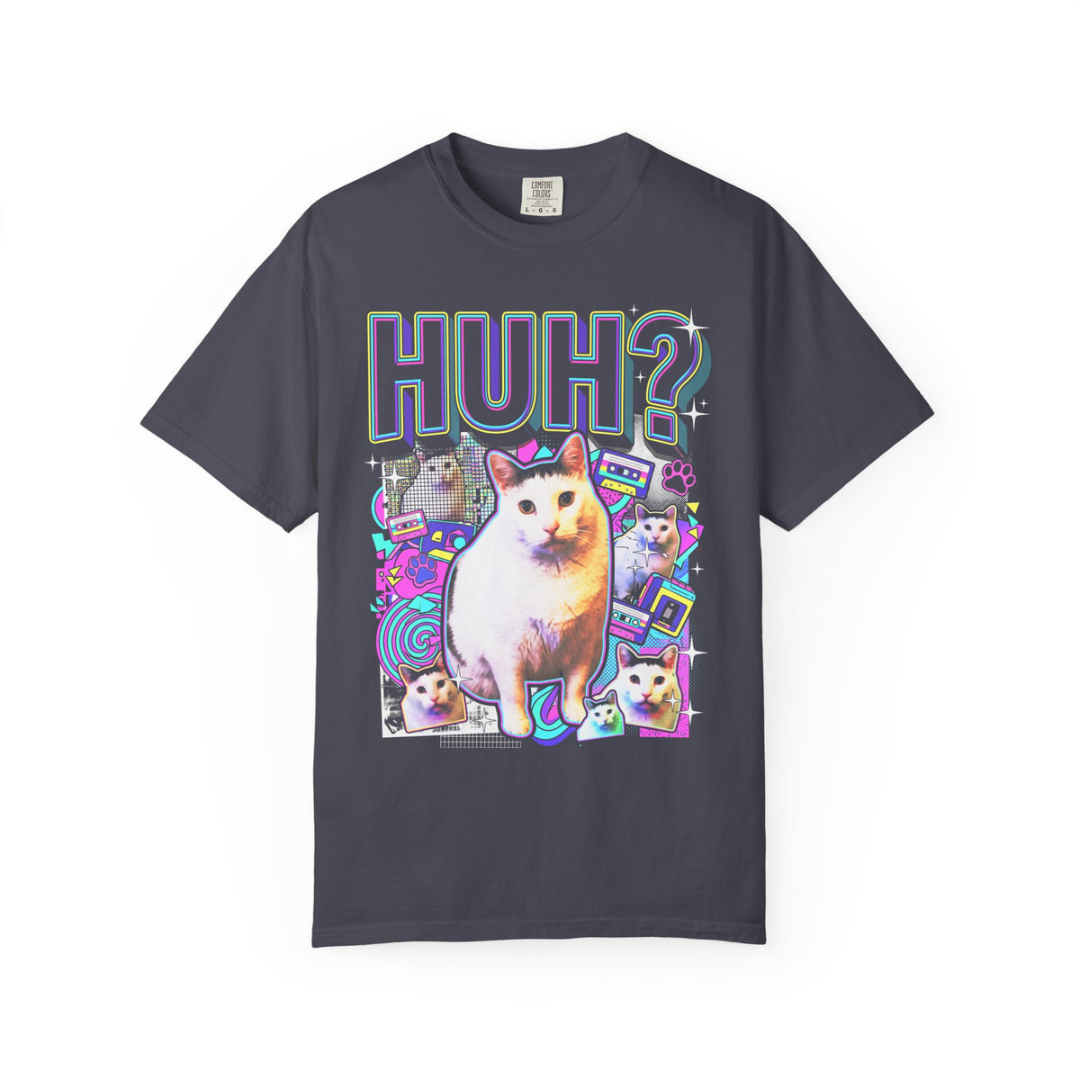 Huhg Meme Cat Collage Classic Tee | 90s Vaporwave | Retro