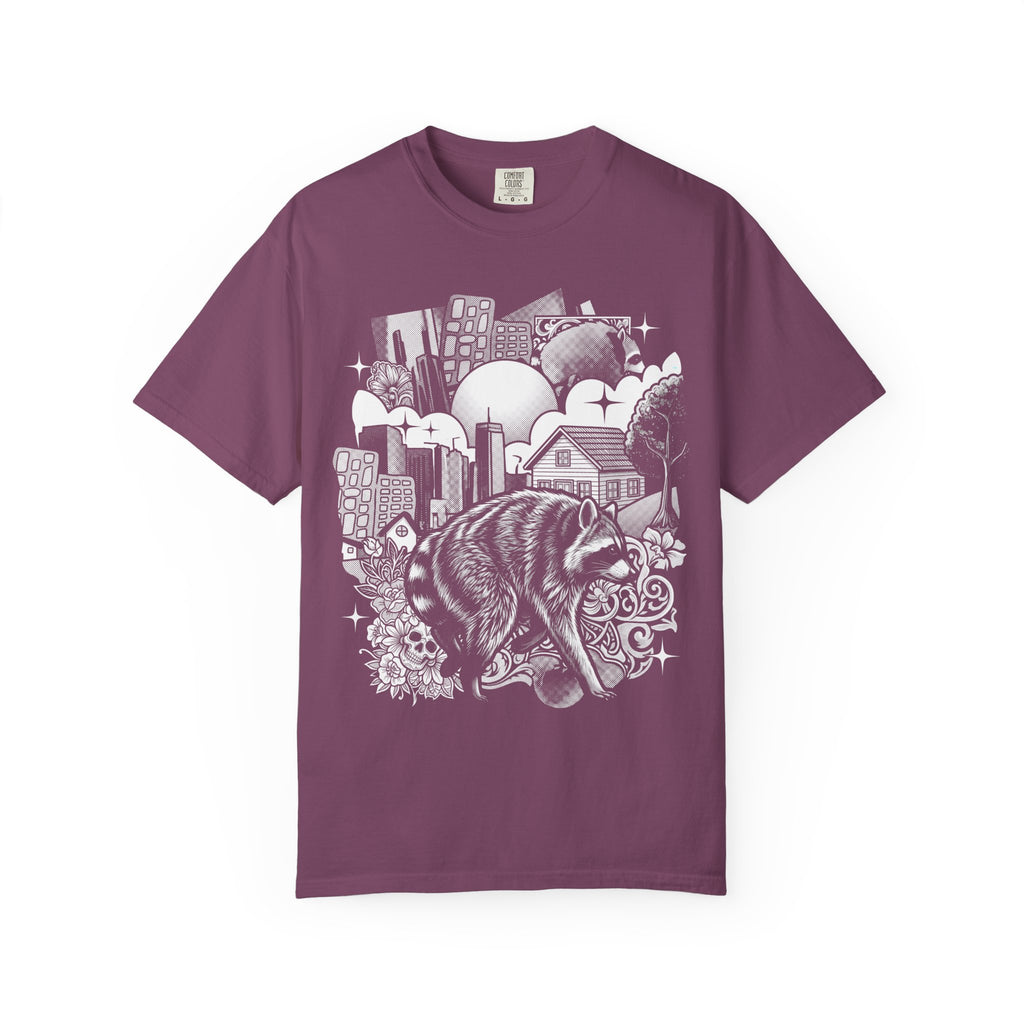 Raccoon City Skull Classic Tee | 90s Retro | Gaming Gift