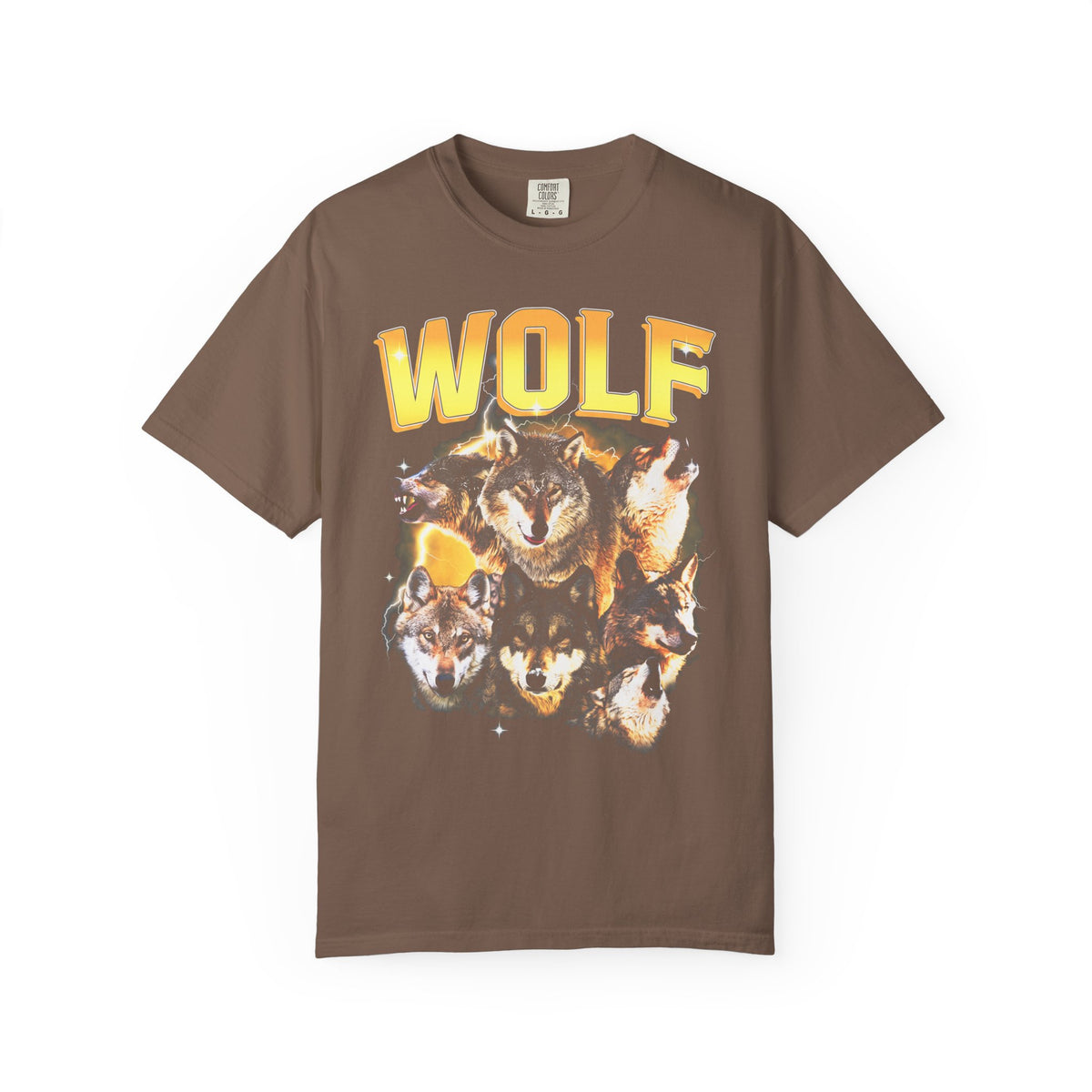 Wolf Lightning Classic Tee | Vintage 90s | Animal Lover Gift