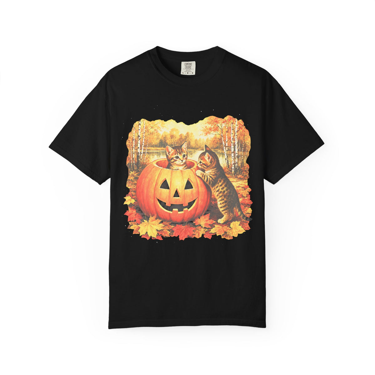 Halloween Kittens Classic Tee | Autumn Pumpkin | Cat Gift