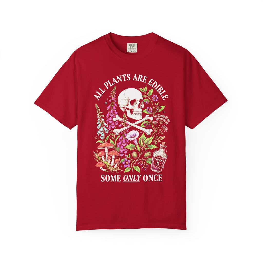 All Plants Are Edible Classic Tee | Vintage Skull | Botany Gift