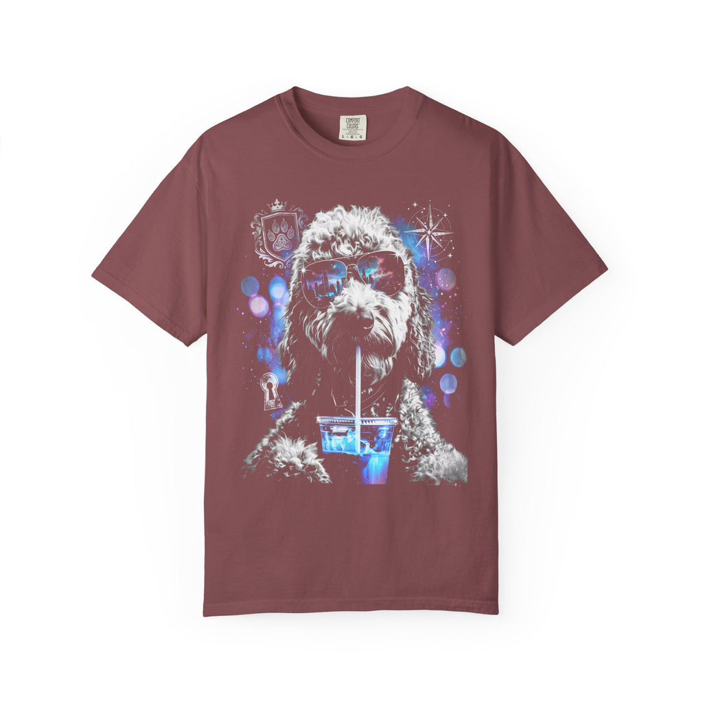 Cool Poodle Dog Classic Tee | Neon Pop Art | Sunglasses Vibe