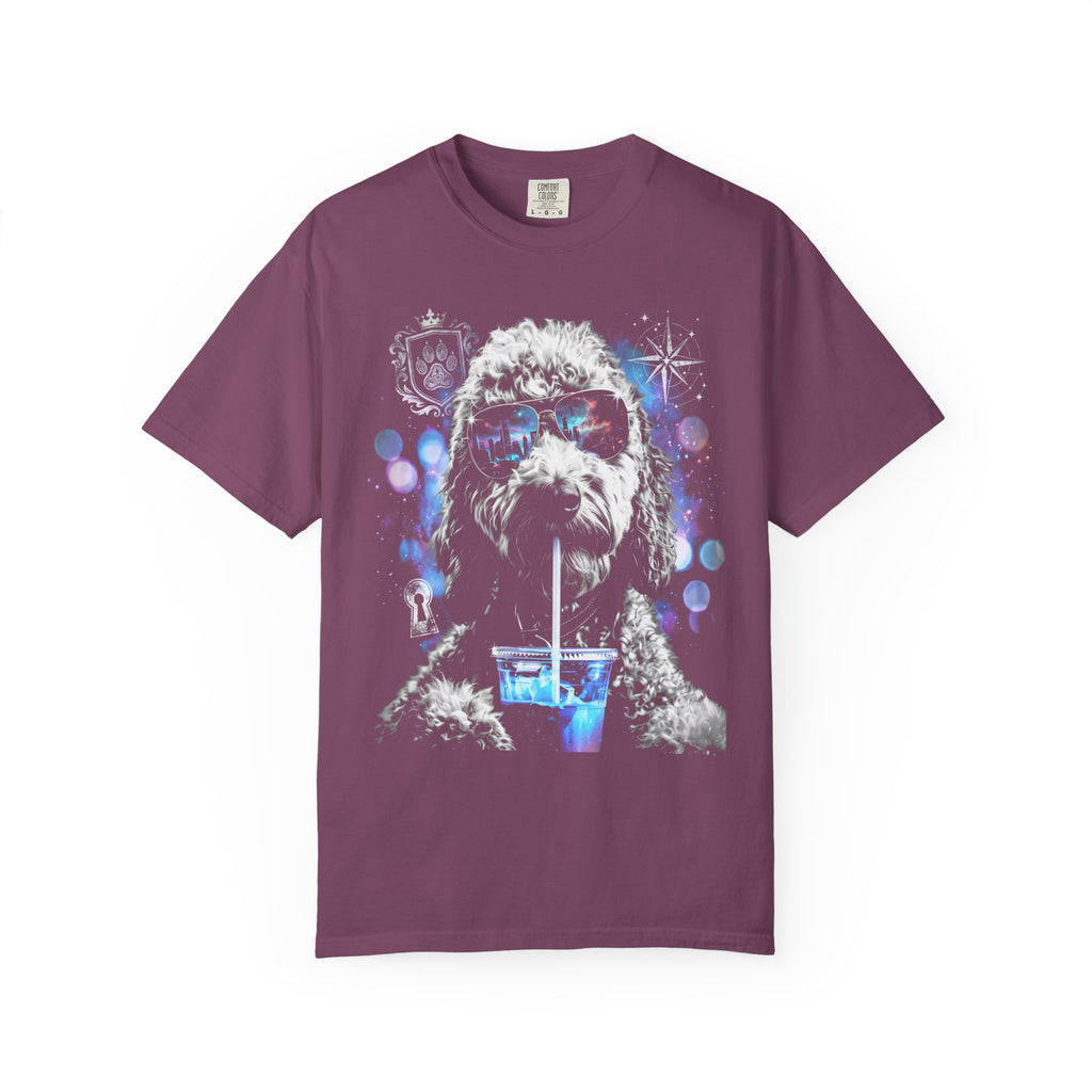 Cool Poodle Dog Classic Tee | Neon Pop Art | Sunglasses Vibe