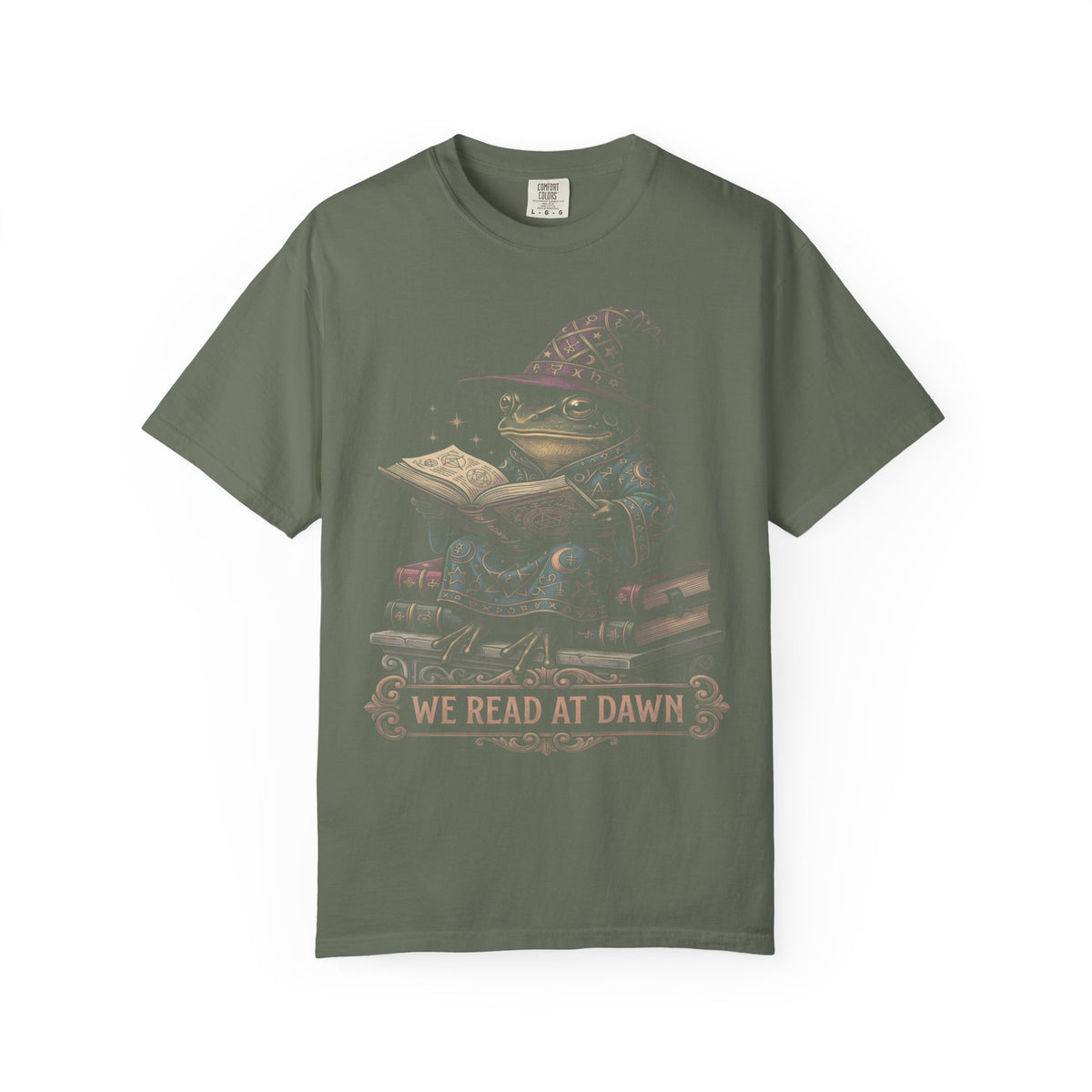 We Read At Dawn Classic Tee | Cottagecore Frog | Book Lover