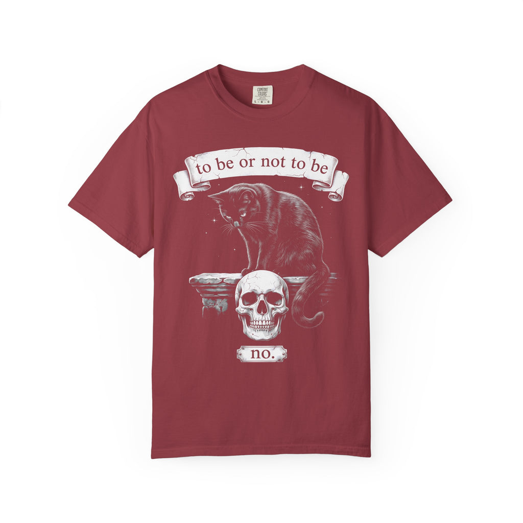To Be Or Not To Be No Classic Tee | Black Cat Skull Art